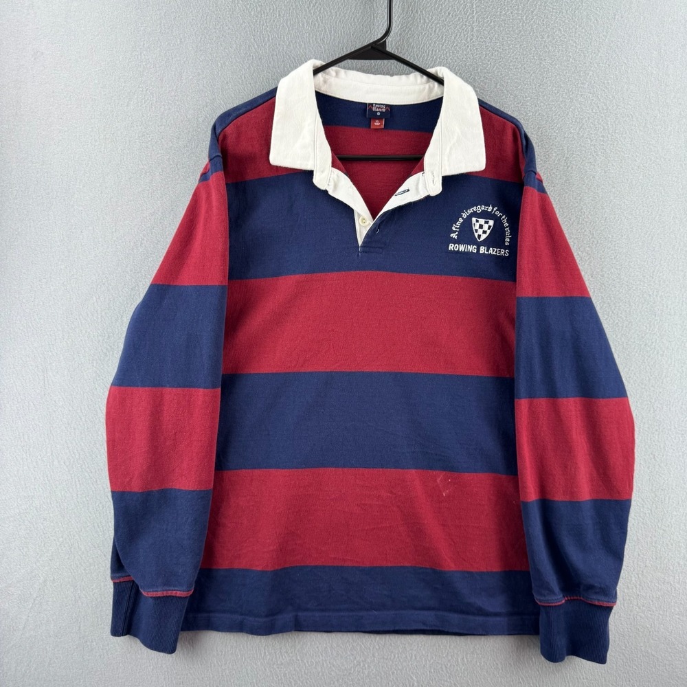 Rowing Blazers Rugby Shirt Mens XL Blue Cotton Long Sleeve Polo Target Preppy